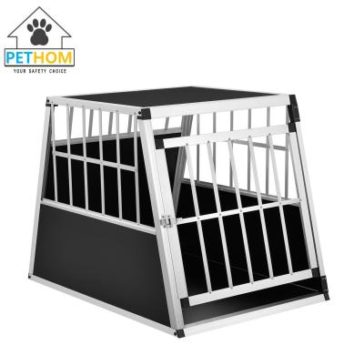 China Lockable Pet House Dog Puppy Cage Carrier Kennel Aluminum Car Transport CrateZX669 for sale