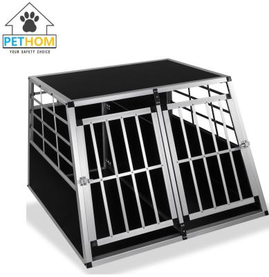 China XXL Dog Cage Transport Partition Box Crate Dog Carrier 2 Door Puppy Training ZX104A2 for sale