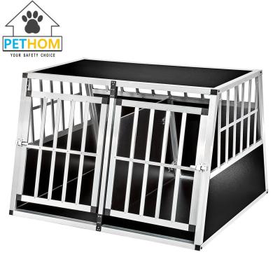 China XXL Dog Cage Transport Partition Box Crate Dog Carrier 2 Door Puppy Training ZX104A2 for sale