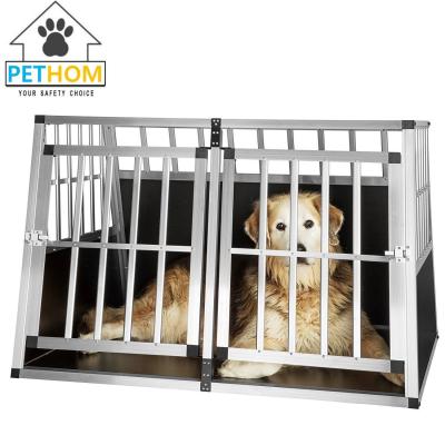 China XXL Dog Cage Transport Partition Box Crate Dog Carrier 2 Door Puppy Training ZX104B1 for sale