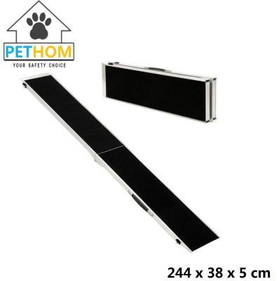 China 8ft aluminum folding pet dog ramp ladder Solid and Durable Construction for sale