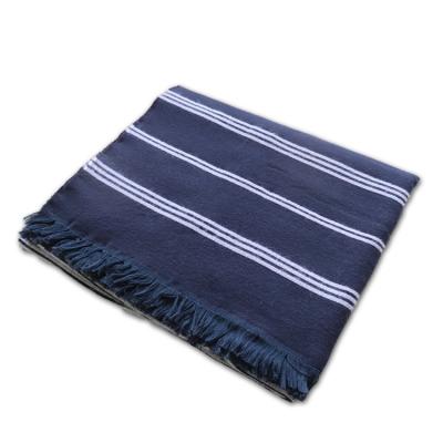 China Professional Manufacturer Custom Travel Luxury Antistatic Stripe Rayon Blanket For Bed for sale