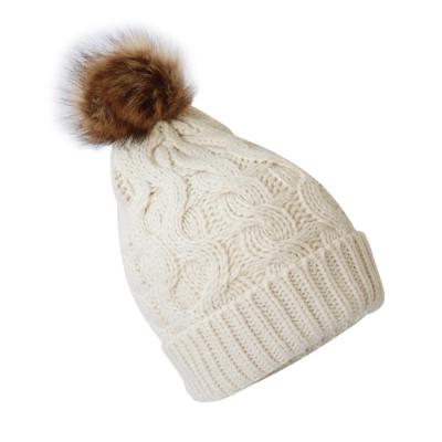 China COMMON Custom Unique Design High Quality Winter Fashion Warm Knitted Hat For Ladies for sale