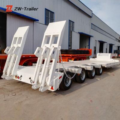 China Truck Trailer 40ton 50ton 60ton Lowbed Extendable Lowbed Platform Drop Bed Semi Trailer Price for sale