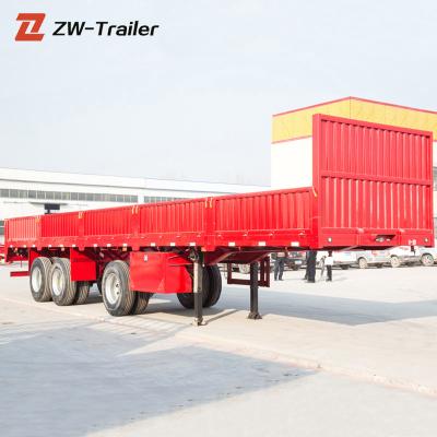 China High Quality Truck Trailer China Famous Brand New 3 Axles Sidewall Cargo Trailers For Sale for sale