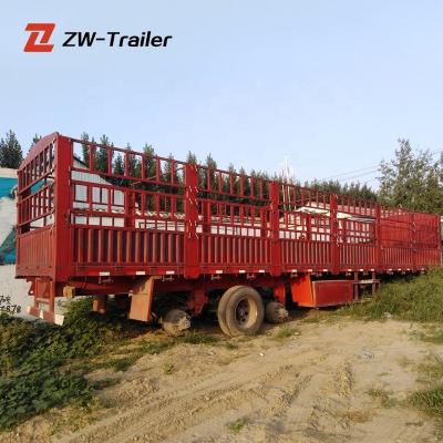 China Second Hand 40ft 3 Axle Barrier Bulk Cargo Trailer Used Semi Truck Trailer for sale