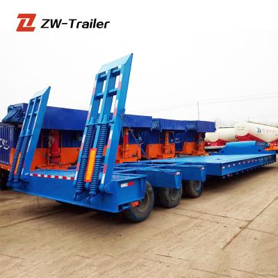 China Truck trailer good condition second hand used low bed lowboy semi truck trailer for sale for sale