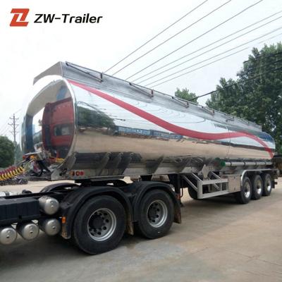 China Truck Trailer Good Condition Stainless Steel Used Boat Gasoline Fuel Oil Liquid Water Tank Trailer for sale