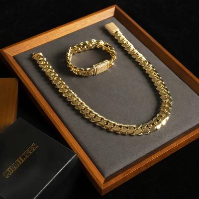 China CLASSIC 20mm Custom men personality luxury cuban chain men's hip hop jewelry necklace pop for sale