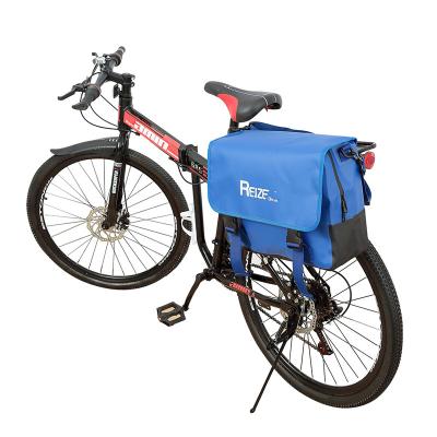 China Waterproof Pannier Bag Reize Reach 500d PVC Tarpaulin Road Bike Seat Trunk Side Bag Waterproof Bicycle Pannier Bag for sale