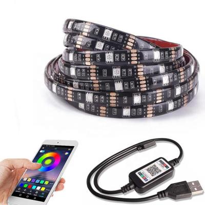 China PC 5050RGB TV Indoor USB Phone APP TV Background Light Smart Music Controller RGB BT LED Light Strip for sale