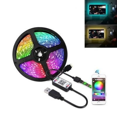 China NEW PC Indoor TV LED TV Backlights , 5V USB 5050 Flexible RGB LED Strip Lights With Remote for sale