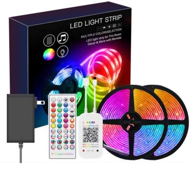 China Smart Home Control LED Strip React to Music APP Control Dream 16FT RGBIC Color Waterproof 5050 SMD RGB Smart Strip Light for sale