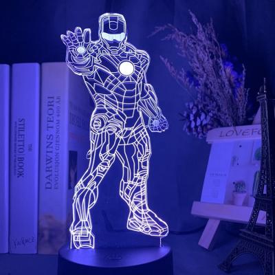 China 3D Colorful Remote Control Full Color Light Touch Control Colorful Night Kids Bedroom Decoration Lamp Laser Engraving Acrylic for sale