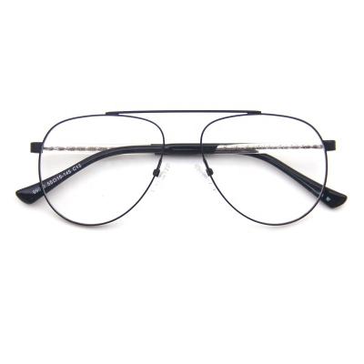 China New Fashion Metal Optical Glass Frame Bridge Oversized Glasses Double Frames Oval Optical Glasses for sale