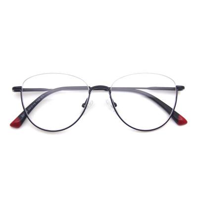 China Hot Selling Myopia Eyeglasses Women Metal Eyeglasses Women Optical Glass Frames With Fashionable Arms for sale