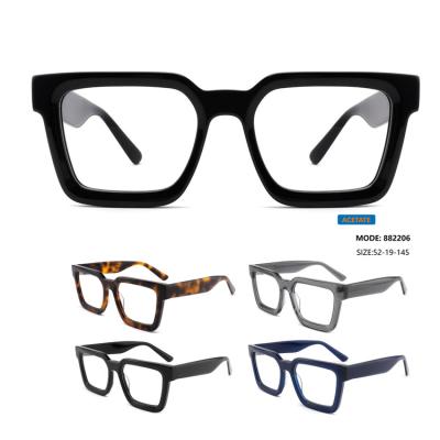 China Fashionable Acetate Eyewear Men's Optical Frame Blue Frame Luxury Optical Glasses New High Hardness Models Glasses 2022 Best Optical for sale