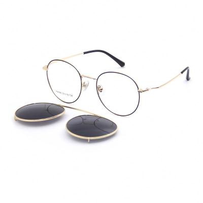 China For Snap On Street Glass Metal New Men Women Small Frame Clip On Sunglasses for sale