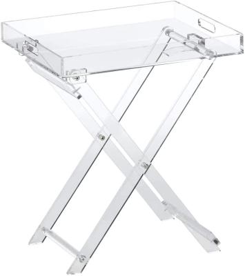 China High Quality Acrylic Folding Display Spring Sign Tray Table For Home Decoration for sale