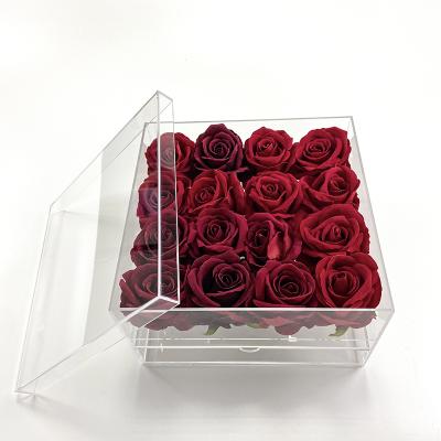 China Wholesale Gift China Spring Sign 16 Hole Acrylic Flower Box With Drawer for sale