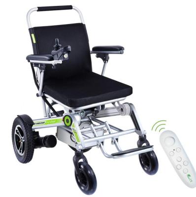 China Lightweight Aluminum Alloy Electric Folding Wheelchair For Disabled for sale