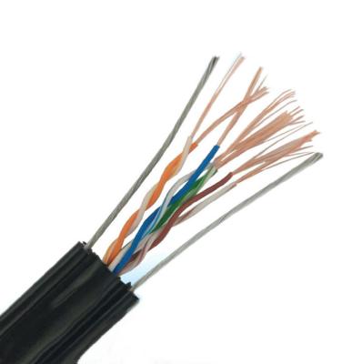 China Flexible flat lift with dual cat5e power wire cctv camera travel networking cable elevator networking cable for sale