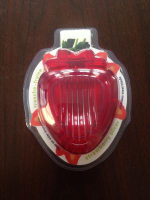 China Plastic Strawberry Slicer Cutter With Stainless Steel Blades for sale