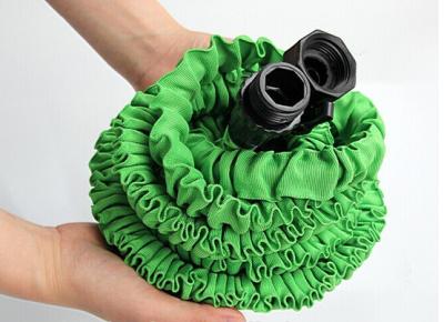 China Green 100ft elastic magic garden hose with TPR + ABS + Polyester for sale