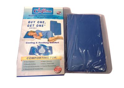 China Almohada fresca del gel del cillow suave del azul Nylon+Sponge para el verano caliente en venta