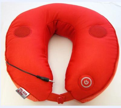 China Comfortable Red Music Massage Pillow , U Shape Mp3 Pillow Massager for sale