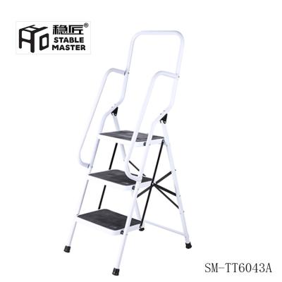 China Folding Ladders Safety Step Ladders With New Railing Step Ladder Steel Folding Step Ladder With Good Price For Sale for sale