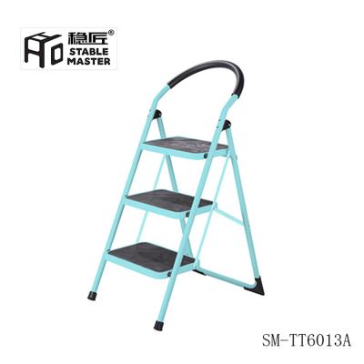 China Folding ladders color outdoor 3 step ladder furniture backrest ladder SM-TT6013A for sale