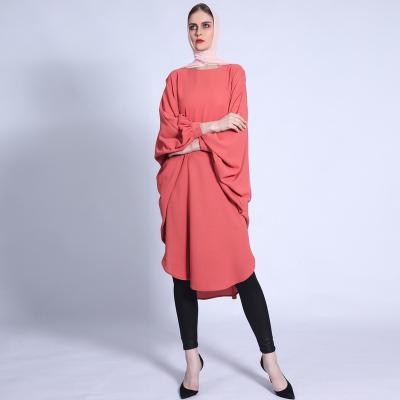 China JML-1322# New Dubai Polyethylene Fiber Muslim Abaya Long Sleeve Blouse Malaysia Muslim Tops Tunic Dress Islamic Women Clothing Blouse for sale