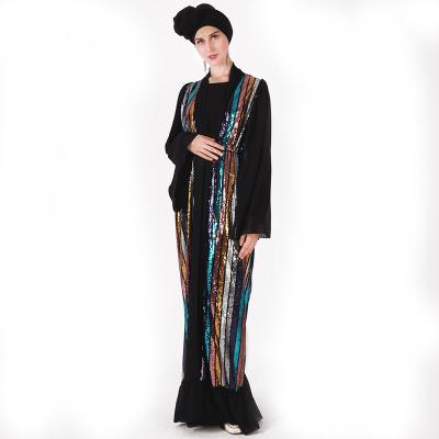 China Hot Sell Sequin Embroidery Dubai Fashion BT-L214# Fashion Muslim Prom Dresses Fashion Abaya Modern Women Muslim Dress Dubai Abaya Long Islamic Dress for sale