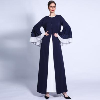 China JML-1309 Breathable Wholesale Design Middle East Abaya Ruffle / Islamic Muslim Abaya Dresses High Waist Abaya Dubai Women for sale