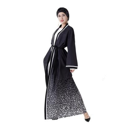 China BT-7018# Simple Elegant Soft Smooth Dropped Ployester African Muslim Abaya Dresses Islamic Clothing Plus Size for sale