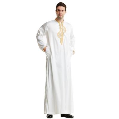 China New Style Fashion YMD-TH819# Dubai Embroidery Sequin Embroidery Man Long Abaya Dubai Robes Man Islamic Clothing Abaya Muslim Male Muslim Evening for sale