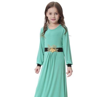 China Hot sale Dubai fashion YMD-TH603# Muslim child's dress Ramadan EID fashion Islamic dresses Dubai embroidery sequin dress Islamic clothing long maxi dresses sleeves for sale