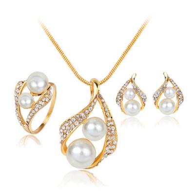 China Professional Jewelry Set Jewerly China Manufacture Pearl Earrings Women Jewelry Set for sale