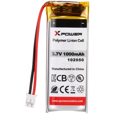 China Toys Xpower UL kc CB 1000mah 3.7V Lipo Long Battery Lithium Ion Polymer Battery for sale