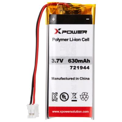 China Toys Xpower 630mAh 3.7V High Density Polymer Lithium Ion Battery for sale