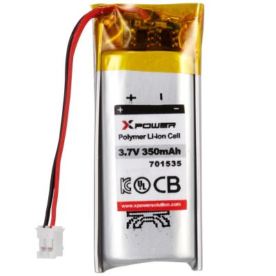 China Close Toys Xpower 350mAh 3.7V Lithium Polymer Rechargeable Battery for sale