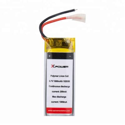 China Toys 3.7V Li-ion Polymer Battery UL kc 1000mah Small Lithium Polymer Battery for sale