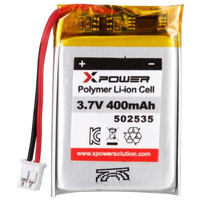 China Approved Toys kc 3.7V 400mah Lithium Ion Polymer Battery 052535 Bateria Lipo 1.48wh For PC Game Controller for sale