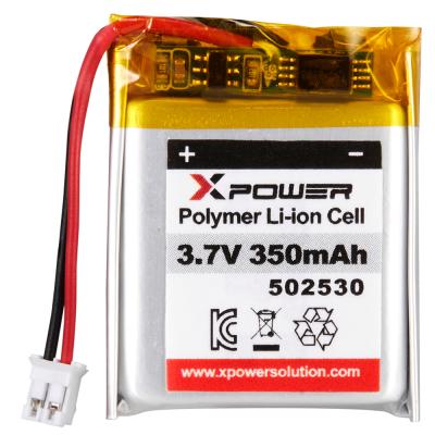 China kc toys certified 3.7V 350mah lithium polymer battery 502530 Lipo rechargeable battery for sale