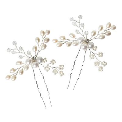 China Romantic.Vintage.Garden Delicate Freshwater Pearl Crystal Bridal Hair Pins Jewelry Wedding Photography Props for sale