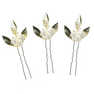 China New Romantic.Vintage.Garden Bobby Pins Bridal Hair Pin Gold Foil Headpiece Wedding Dress Dinner Hair Accessories Women 2020 for sale