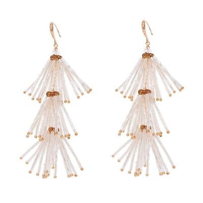 China FASHIONABLE Handmade Wedding Accessories Dangle Earring Bridal Tassel Personalized Earrings For Women for sale