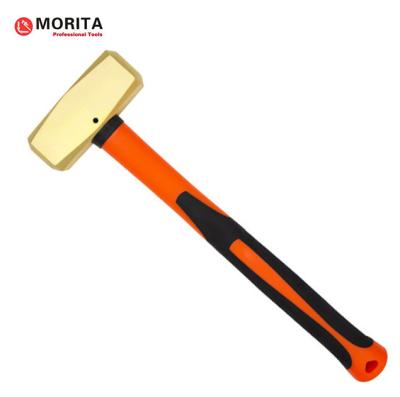 China Non sparking tools brass stone hammer with fiberglass handle, Non-Magnetic, Die-Forge, Corrosion Resistant, for sale