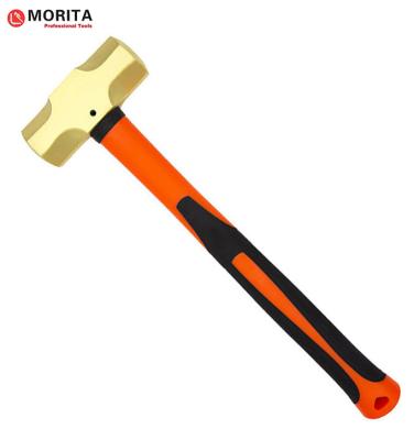 China Non sparking tools Brass sledge hammer with fiberglass handle, Non-Magnetic, Die-Forge, Corrosion Resistant, for sale